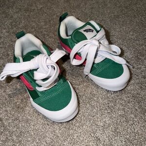 Kids Green and Pink Vans (never worn)